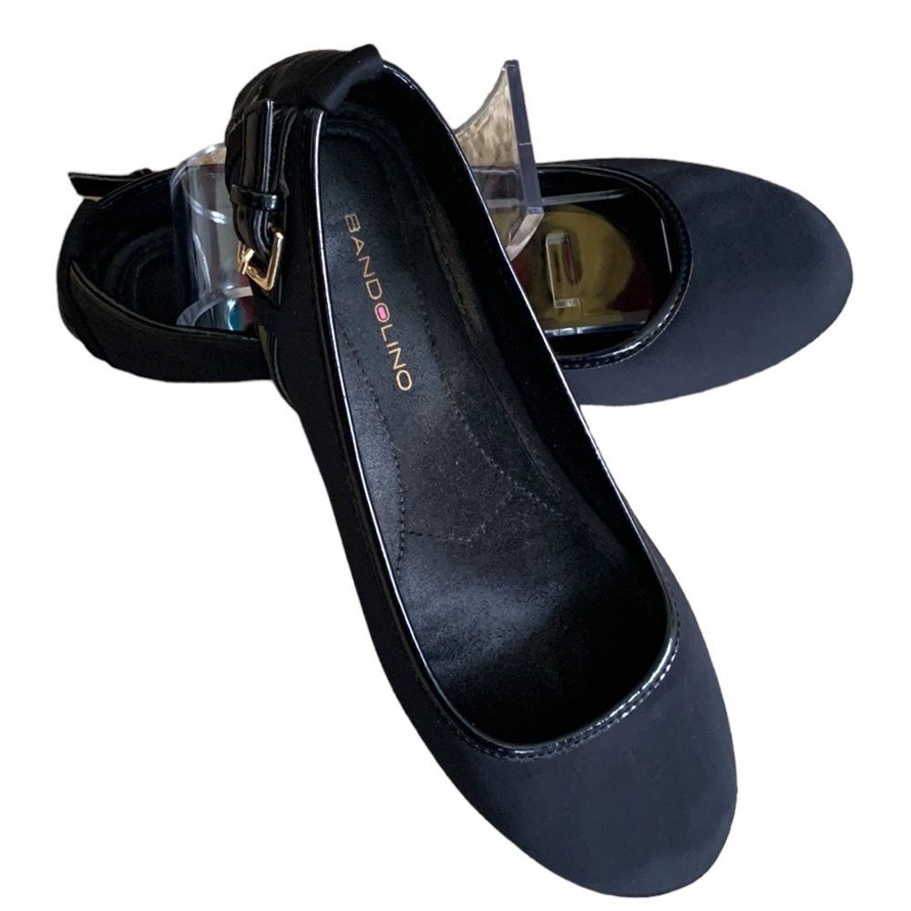 Flat Black Slip On Shoes Size 7